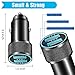 GLUGRU Car Charger, 2.4A Dual USB Car Charger Adapter AL-Alloy with 2-Pack 6FT Phone Charging Cable Compatible with iPhone SE 2020/11/ Xs/Xs Max/XR/X/ 8/7/ 6 Plus/SE, iPad Pro Air Mini (3 in 1)