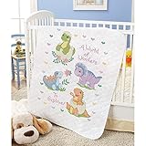Baby by Herrschners Pre-Quilted A World of Wonders Baby Quilt Stamped Cross-Stitch Kit