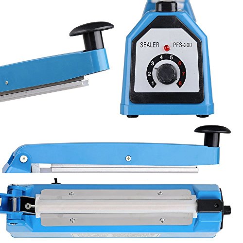 PrimeTrendz TM 8" Impulse Manual Hand Sealer Heat Sealing Machine Poly Tubing Plastic Bag