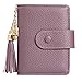 Women's Mini Credit Card Case Wallet with ID Window and Card Holder purse 9 Colors(Lavender）