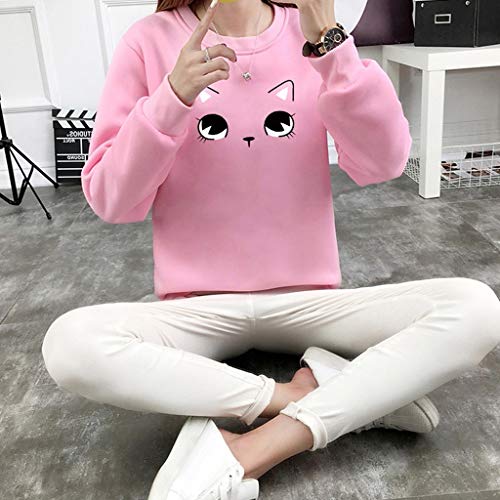 Cute Sweatshirt 855 Londony ♥‿♥ Women's Lovely Printed Hooded Pullover Hoodie Shirt Blouse for Cat Fan Girls - Thumbnail 4