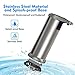 Nozama Automatic Soap Dispenser Equipped Stainless Steel, Infrared Motion Sensor, Waterproof Base, Adjustable Switches, Suitable Bathroom Kitchen Hotel Restaurant