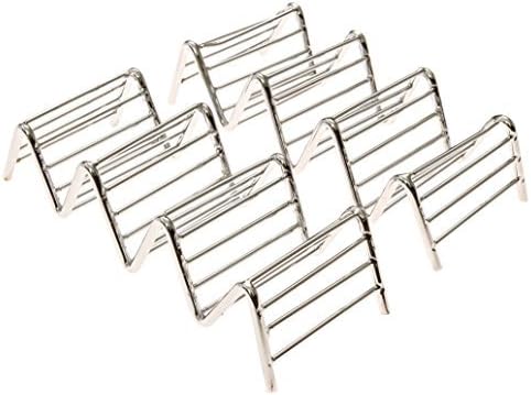 Taco Holder - Taco Stand - Stainless Steel Rack for Taco Shells - Restaurant Style Rack - Package of 2 - Plus Bonus Recipes
