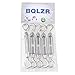 BQLZR M4 Stainless Steel 304 Hook & Eye Turnbuckle Wire Rope Tension for DIY String Light Picture Hanging, Garden Wire, Fence Gate Wire, Tent Rope Pack of 5