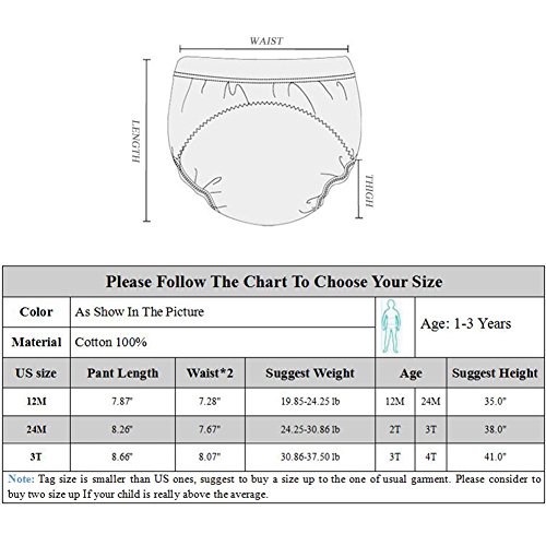 Set of Toddler Boys Reusable Toilet Training Pants Cotton Nappy