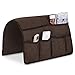 Guken Sofa Armrest Organizer, Couch Arm Chair Caddy Storage with 6 Pockets for TV Remote Control,Magazine,Smart Phone,Books, iPad (Chocolate,19