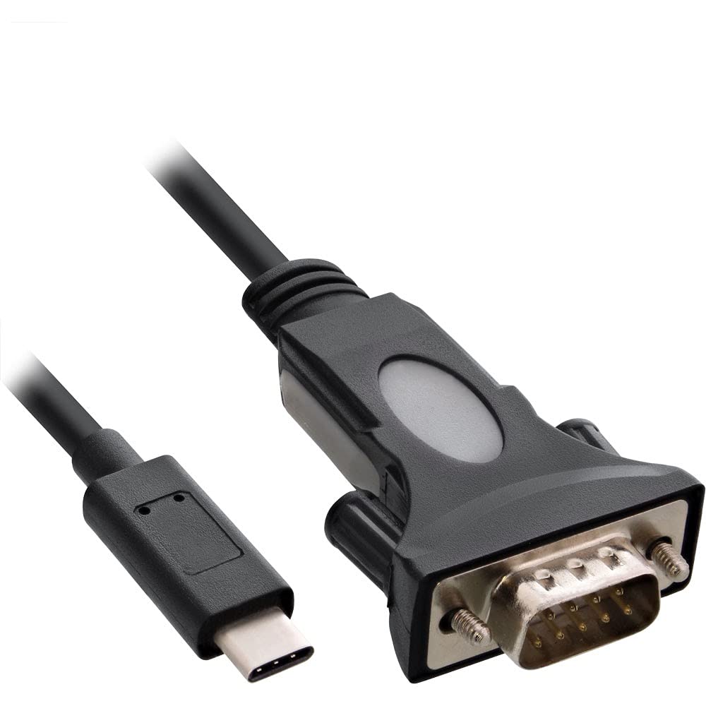 InLine 33308I Male C USB to 9 Pin DB9 Male Serial Adapter Cable 0.3 m