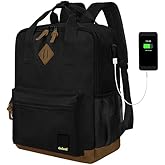 Goloni Classic Backpack with USB Charging Port,Water Resistant Travel Backpack for Men & Women,Laptop Backpack Flight Carry On