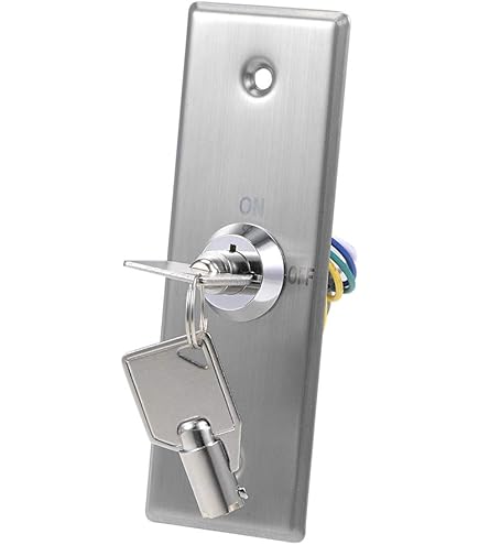 Uxcell Door Release Push Button – NO/NC/COM, 12V 3A Stainless Steel, Resettable For Access Control Panels (115mm X 40mm)