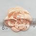 Chenkou Craft 40pcs Satin Ribbon Flower with Rhinestone Wedding DIY Appliques (Peach)
