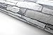 Natural Stacked Grey Stone Brick Pattern Vinyl Contact Paper Self-adhesive Peel-stick Wallpaper (39.3 x 98 inch)