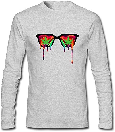 Psychedelic Glasses With Color Drops Men's Long Sleeve Crewneck T-Shirt