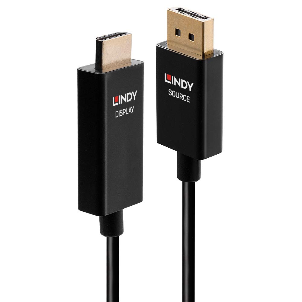 LINDY 1m Active DisplayPort to HDMI Cable with HDR