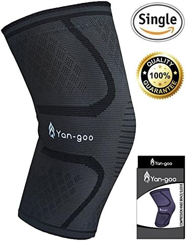 Mrest Knee Sleeve Compression Knee Support for Running Meniscus Tear Crossfit Sports - Knee Compression Sleeve For Men And Women - Single