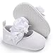BENHERO Baby Infant Girls Soft Sole Floral Princess Mary Jane Shoes Prewalker Wedding Dress Shoes(0-6 Months Infant A/White)