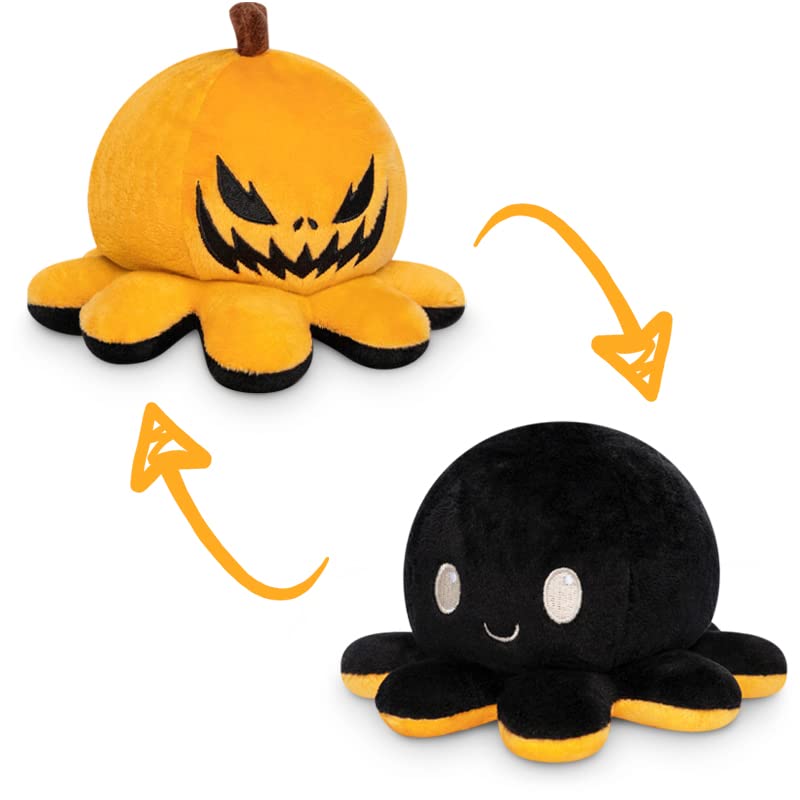 TeeTurtle The Original Reversible Octopus Plushie Jack-O