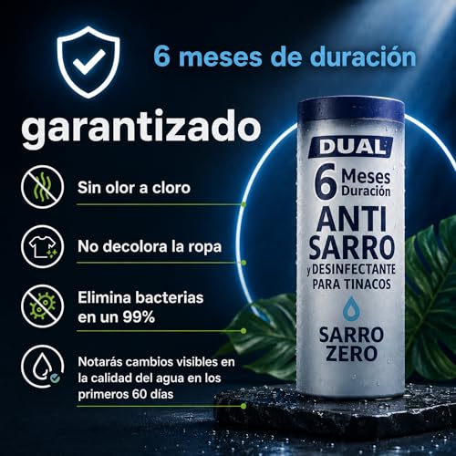 Genérico Sarro Zero | Sistema Antisarro para Tinacos | Tratamiento para Agua Más Limpia y Sin Olores | para 450–1100 L | Pack de 3 | Efecto por 6 Meses