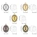Maicreafie 80 Pcs Pendant Trays Kit, Including 40 Pieces 5 Colors Pendant Trays Oval Bezels with 40 Pieces Glass Dome Tiles for Crafting DIY Jewelry Making
