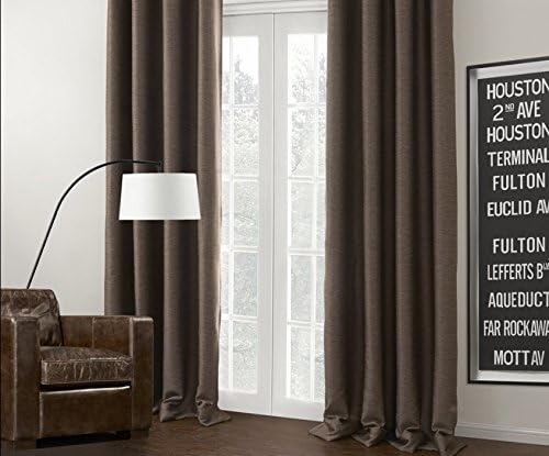 IYUEGOU Brown Solid Rod Pocket Blackout Curtains Draperies With Multi Size Customs 72" W x 96" L (One Panel)