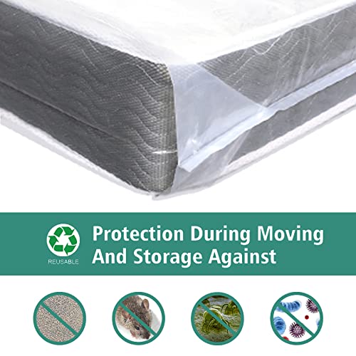 [2Pack 5Mil] HOMEIDEAS Mattress Bag (Queen/King) for Moving and