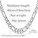 U7 Jewelry Stainless Steel Figaro Chain 5mm Thick Men Necklaces 18 Inch Silver Chain for Men Women