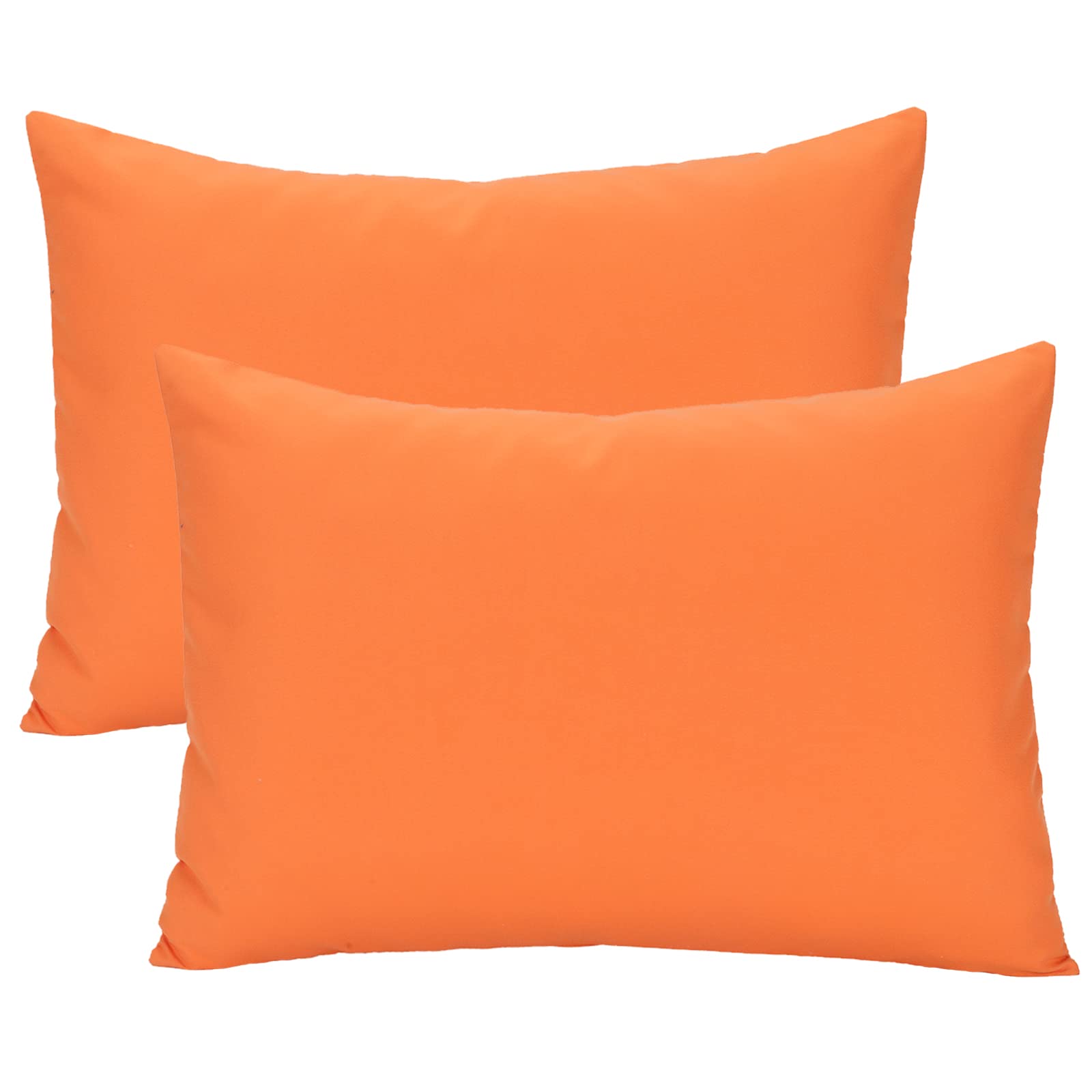 2Pack Baby Kids Pillowcases, Toddler Cushion Cover Travel Pillow Case Cover Soft Breathable Envelope Style for Boys Girls Bedding Toddler Cot 49 x 36cm Machine Washable (Orange)