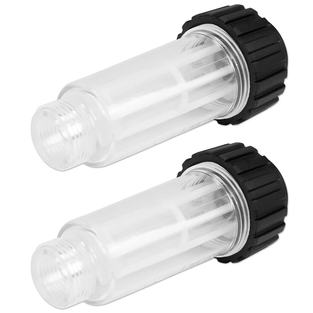 VOANZO Water Filter for All Karcher Pressure washers with 3/4 inch Water Connection Including Filter Insert （2 Pack）