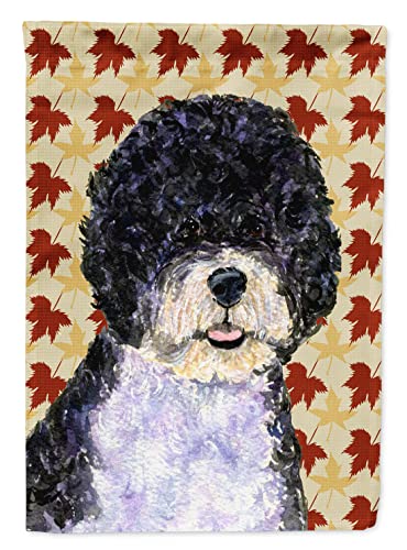 Caroline's Treasures SS4366GF Portuguese Water Dog Fall Leaves Portrait Garden…