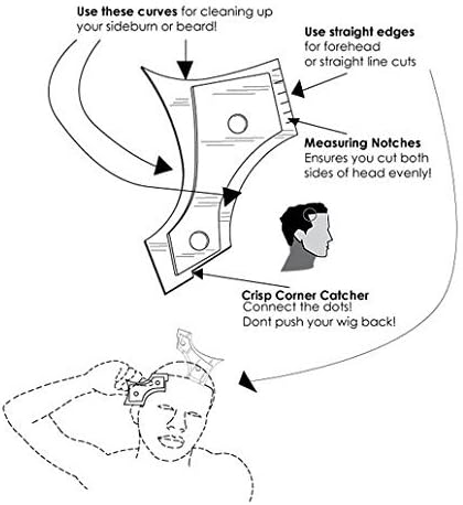 ExotiX TrimbearD Beard Hairline Template Tool for Trimming Styling Art Shaving and Symmetry Short Haircuts