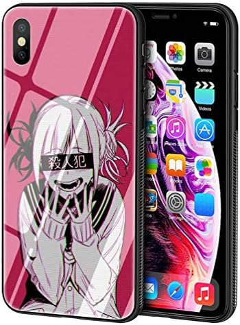 LBIAO 9H Tempered Glass iPhone 7/8 Cases, LB-114 Anime Himiko Toga Boku No Hero Academia Design Printing Shockproof Anti-Scratch Soft Silicone TPU Cover Phone Case for Apple iPhone 7/8