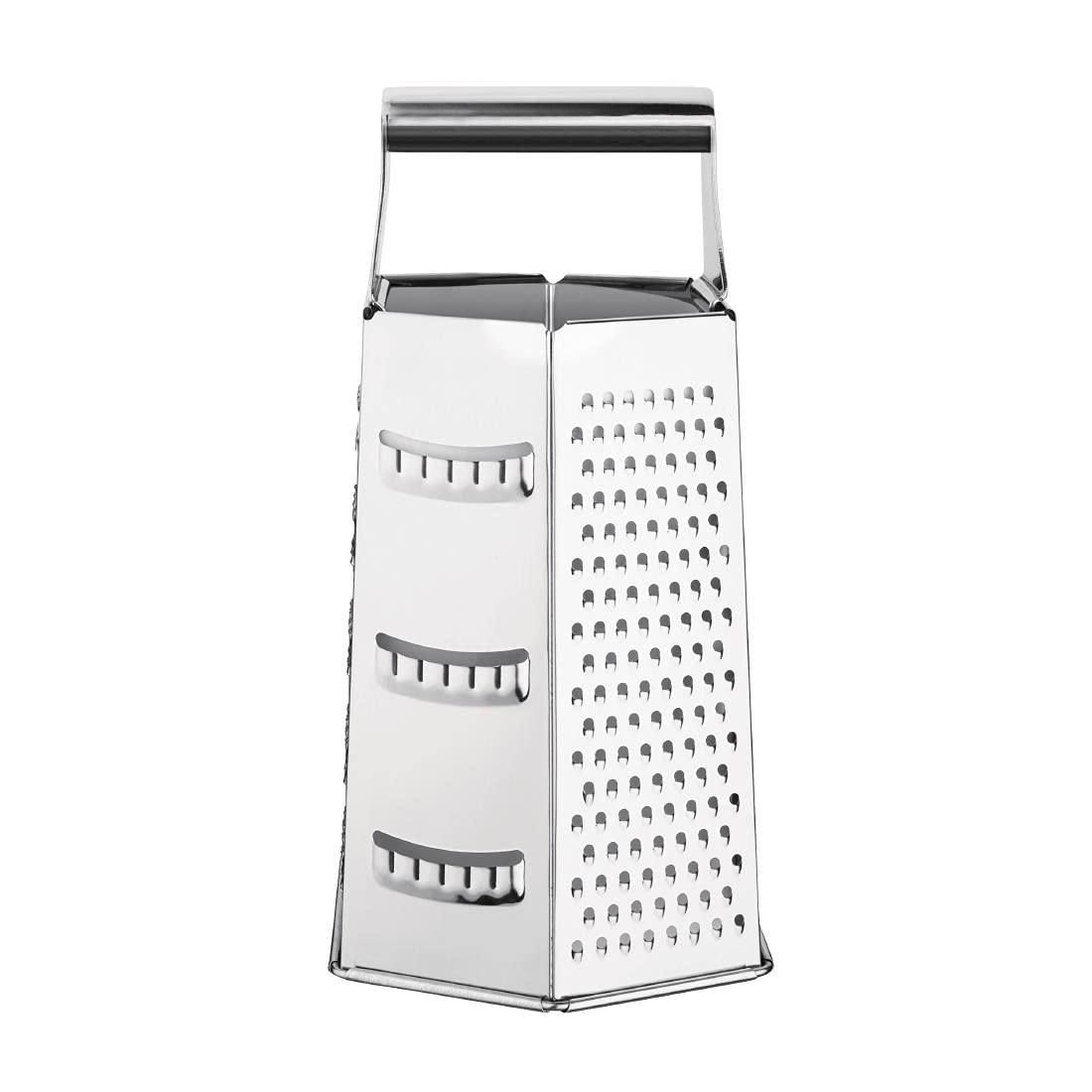 Vogue Stainless Steel 6 Way Hand Grater - Lemon Zester, Cheese Grater, Vegetable Slicer DM022