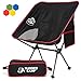 Rugged Camp Versalite Portable Folding Chair - for Camping, Beach, Sporting Events, Festivals - Camping Gear Accessory and Outdoor Folding Chair (Red)