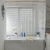 Eforgift Weighted Clear Shower Curtain Liner Waterproof, Narrow Size Shower Curtain for Bathroom with 2 Magnets (36Wx72L, Clear)