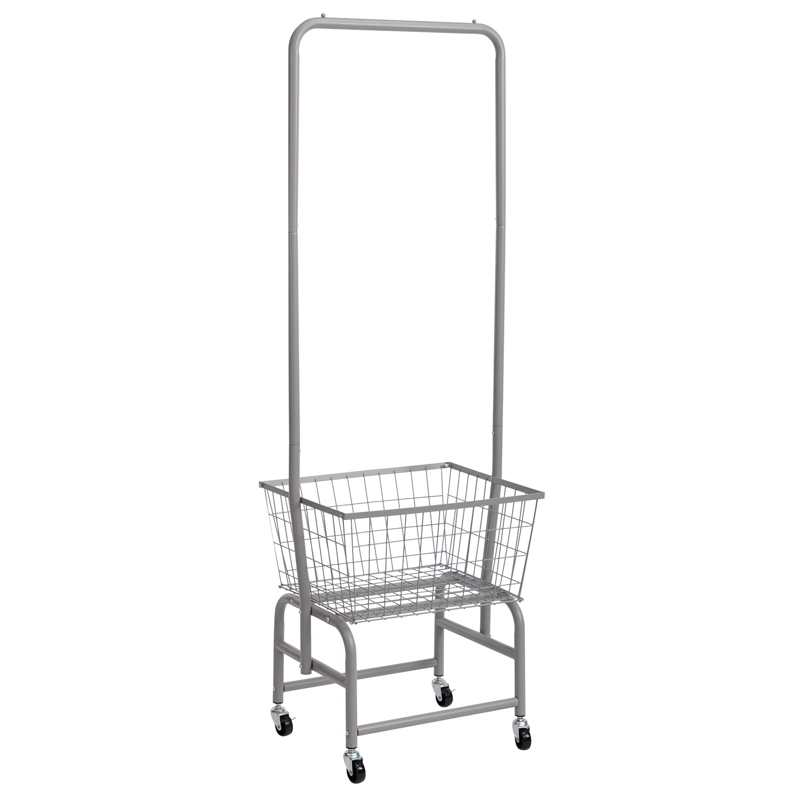 【極美品】LAUNDRY CART WITH POLE RACK CHROME 極美品】LAUNDRY CART WITH POLE RACK CHROME Large Capacity Laundry