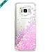 Galaxy S8 Plus Case, Caka Galaxy S8 Plus Liquid Case Luxury Bling Flowing Liquid Floating Glitter Sparkle Love Heart Case for Samsung Galaxy S8 Plus - (Pink)