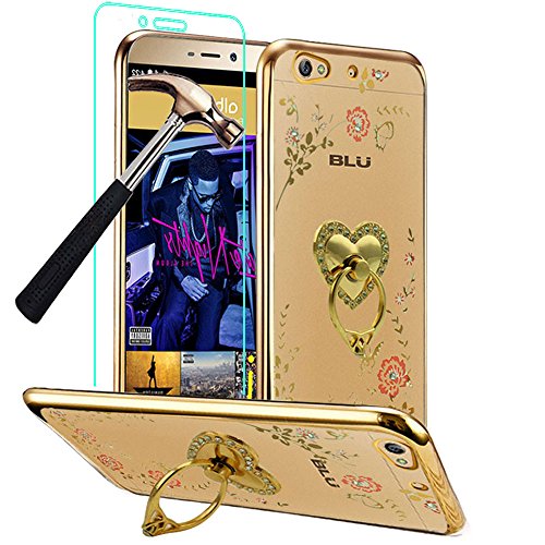 Blu vivo 5 case with phone ring stand holder + screen p…