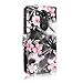 Motorola Droid Turbo / XT1254 Case - Cellularvilla Pu Leather Wallet Card Flip Open Pocket Case Cover Pouch for Motorola Droid Turbo / XT1254 (Black Pink Flower)