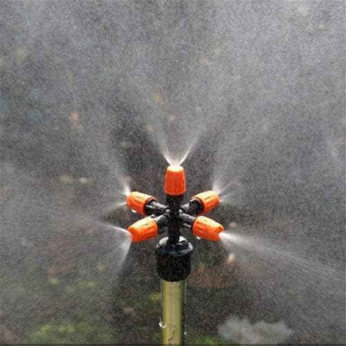 Solar Fountains Garden Garden Sprinklers Automatic Watering Grass Lawn 360 Degree Circle Rotating Water Sprinkler 5 Nozzles Garden Pipe Hose (Color : White)