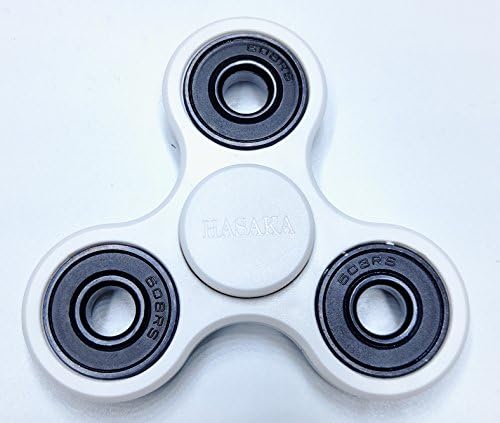 6 Colors New Tri-Spinner Fidget Toy Plastic EDC Hand Spinner For Autism and ADHD Rotation Time Long Anti Stress Toys (white)