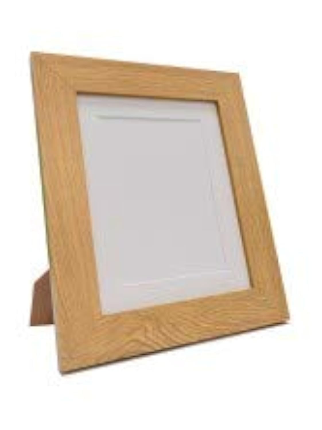FRAMES BY POST Metro Oak Photo Picture Poster Frame with White Mount Plastic Glass 12" x 12" For Pic Size 8" x 8"
