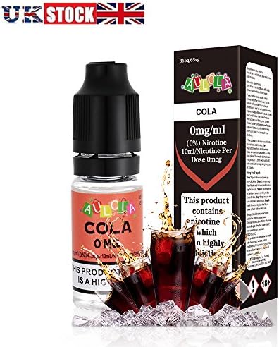 Aulola® E Liquid Vape Juice Fruit 10ml for Vapour E Shisha E Cigarette E cig | Vape Liquid Flavouring-No Nicotine (Cola)