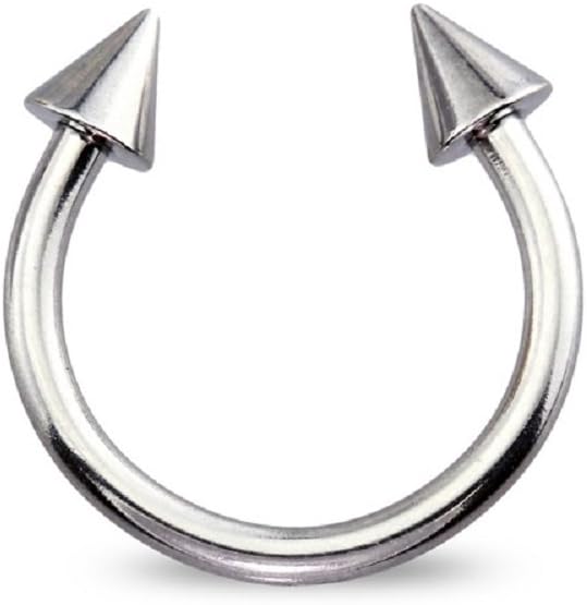 Freedom Fashion 316L Surgical Steel Curved Barbell Eyebrow Basic Size Horseshoe Spike (Sold by Piece)
