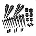 PiercingJ 28pcs 8G-1/2(3-12mm) Surgical Acrylic Plug Tapers Stretching Kit + Soft Silcone Flared Ear Tunnel Stretcher Set