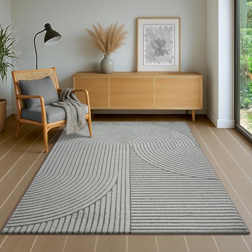 the carpet Everest - Moderner Kurzflor Teppich Hoch-Tief-Struktur, 3D-Effekt, weiche Oberfläche und hohe Flordichte, ideal für Wohnzimmer & Schlafzimm