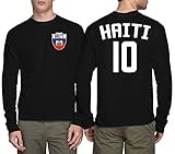 Long Sleeve Mens Haiti, Haitian - Soccer, Football T-shirt