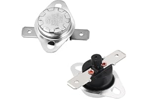 Fielect KSD301 Thermostat Temperature Control Switch,Adjust Snap Disc Temperature Switch 135°C Normally Closed 2 Pcs