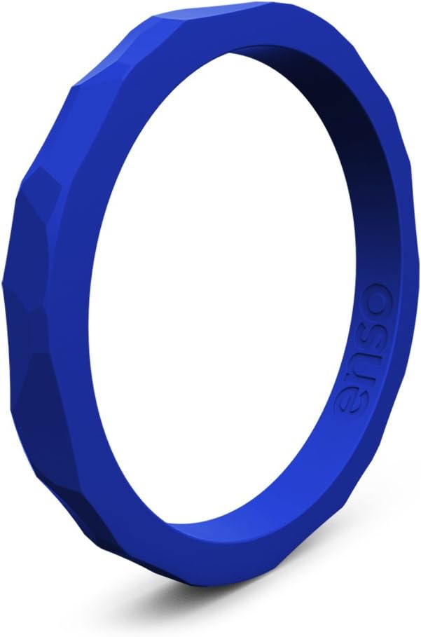 Enso Rings Hammered Stackable Silicone Ring | Premium Fashion Forward Silicone Ring | Hypoallergenic Medical Grade Silicone | Commit To What You Love