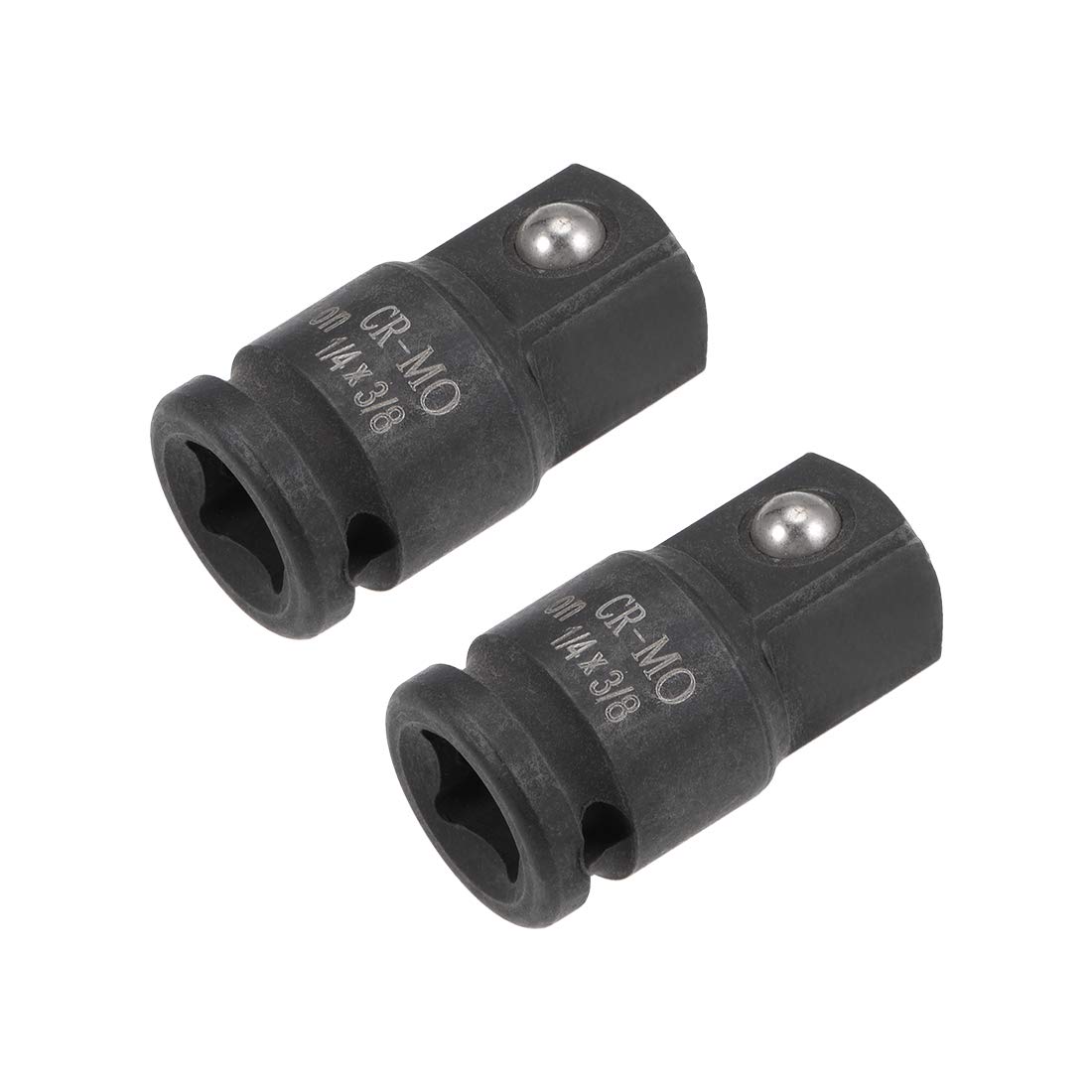 sourcing map 2pcs 1/4" Drive (Female) x 3/8" (Male) Impact Socket Adapter for Use with Air Impact Wrenches, Breaker Bars, Ratchets, CR-MO Steel