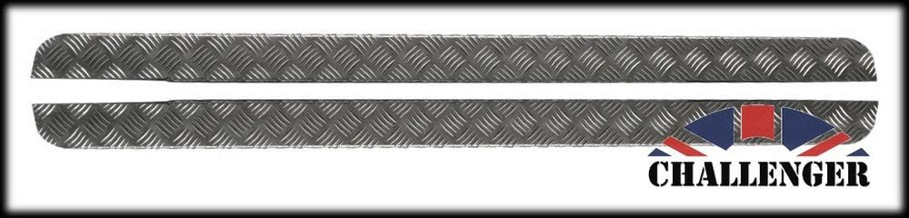 M12 Sill Protectors - 3mm Chequer Plate – Natural - Defender 90 - CHALLENGER