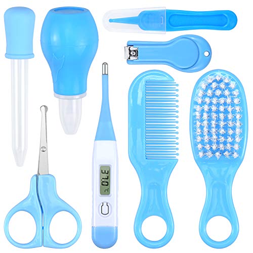 Dreamtop 8PCS Baby Care kit Essential Baby Healthcare and Grooming Kit Baby Nail Clipper Scissors Hair Brush Comb Manicure Care Convenient Care Bathing Tool for Toddler Infant - Thumbnail 7